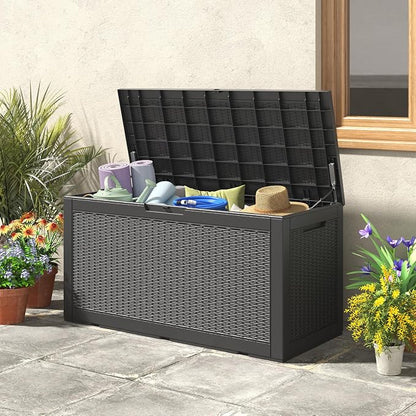 Outdoor Storage Box, Resin Deck Boxes Outdoor Waterproof - Image 8