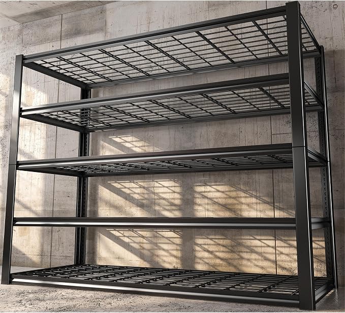 REIBII 48.2''W Garage Shelving Heavy Duty Metal Shelving 3000LBS Storage by REIBII