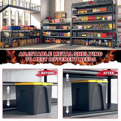 REIBII 84“H Garage Shelving Heavy Duty Storage Shelves 3500 LBS Adjustable - Image 7