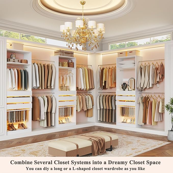 Closet System, 5.7-10.4FT Closet Organizer System - Image 2