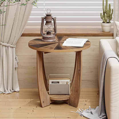 COZAYH Rustic Farmhouse End Table - Image 7