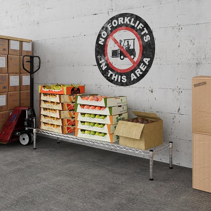 14" Deep x 54" Wide x 8" Height 1-Tier Wire Shelving Kit | NSF Commercial - Image 2