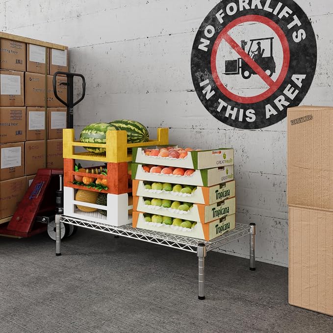 18" Deep x 36" Wide x 8" Height 1-Tier Wire Shelving Kit | NSF Commercial - Image 5