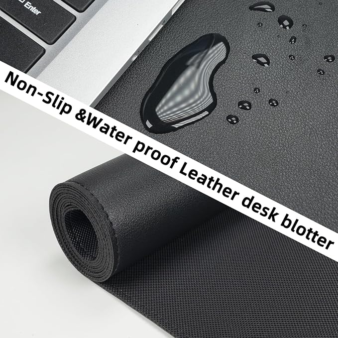 Non-Slip Desk Pad, Waterproof PU Leather Protector, Easy Clean Laptop Mat - Image 3