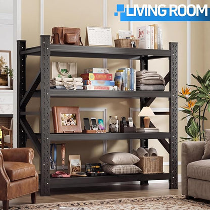71" W Heavy Duty Garage Shelving, 5000LBS Industrial 4-Tier Rack | 69"H x - Image 8