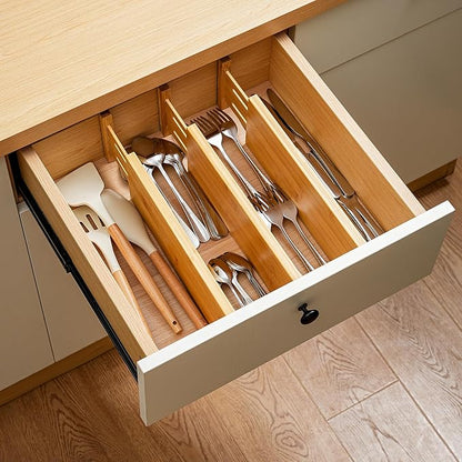 Fabsome Dresser Drawer Organizers 6 Pack, 4.65'' High Adjustable from 12.5-17‘’ - Image 8