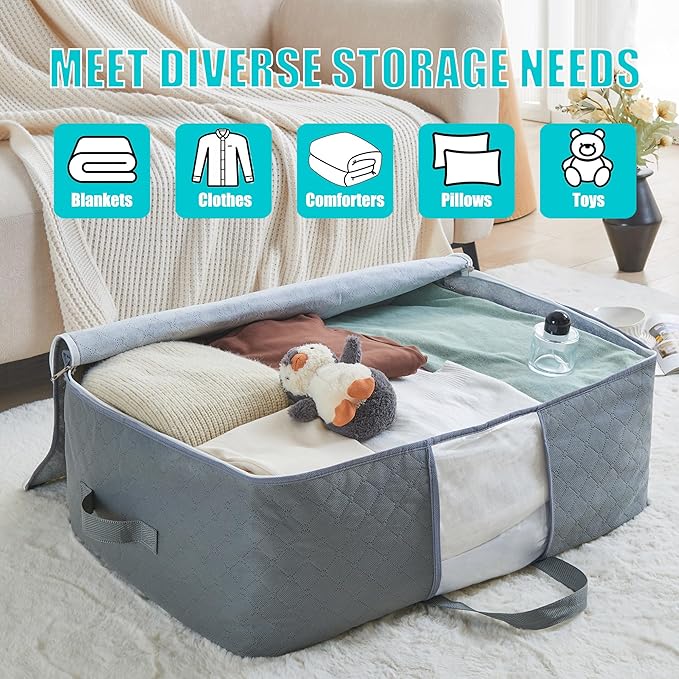 105L Extra Large Storage Bags for Blankets, King Comforters, Sheets - Image 5