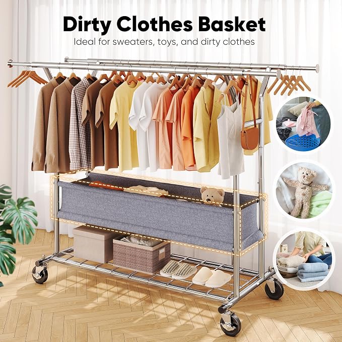 HOKEEPER Clothing Rack Heavy Duty Clothes Rack - Image 8