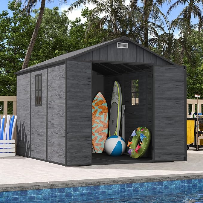 UDPATIO Outdoor Resin Storage Shed 8 x 10 FT, Plastic Storage Shed - Image 8