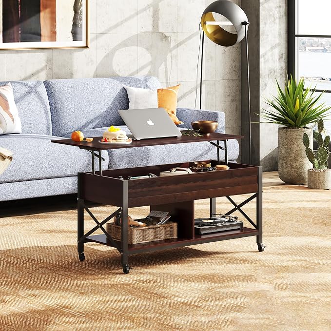 WLIVE Coffee Table, 41.3" Lift Top Coffee Table - Image 2
