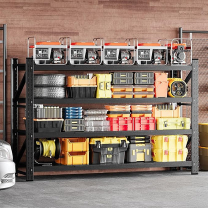 MIIIKO 71.3" W Storage Shelves, 5000LBS Metal Garage Storage Shelving, Heavy - Image 7