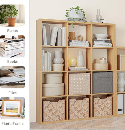 Cube Storage Organizer Bookcase, Decorative 11 inch Open Back Cubical Shelf - Image 8