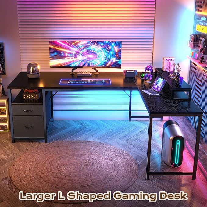 PRAISUN 63 Inch L Shaped Desk - Image 8