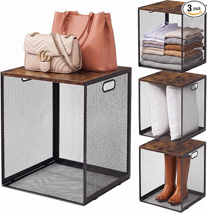 AceOrbit 3 Pcs Heightened Stackable Closet Organizers and Storage by Unknown