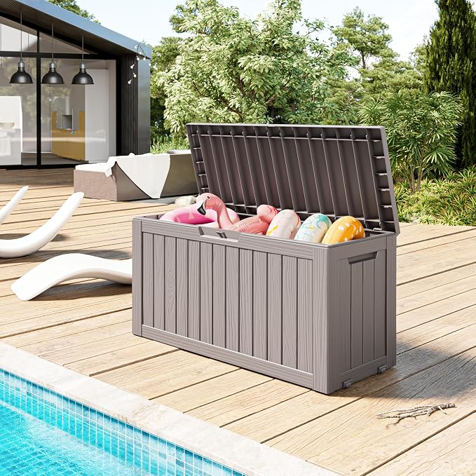 Outdoor Storage Box, Resin Deck Boxes Outdoor Waterproof - Image 6