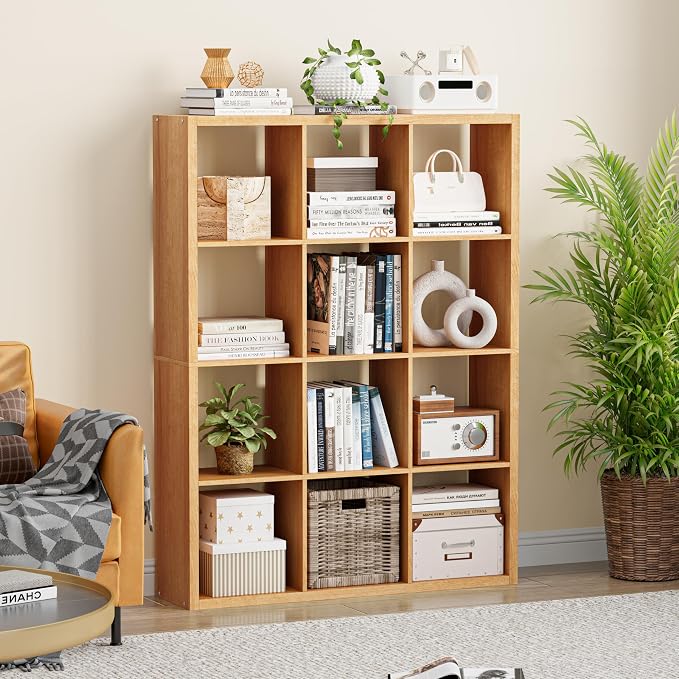 Cube Storage Organizer Bookcase, Decorative 11 inch Open Back Cubical Shelf - Image 2