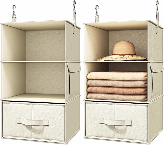 Vailando 3-Shelf Hanging Closet Organizer, Baby Clothes Storage and Organization by Vailando