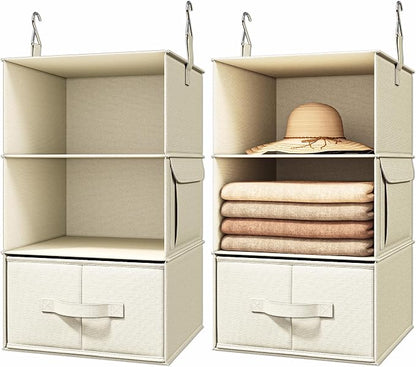 Vailando 3-Shelf Hanging Closet Organizer, Baby Clothes Storage and Organization by Vailando