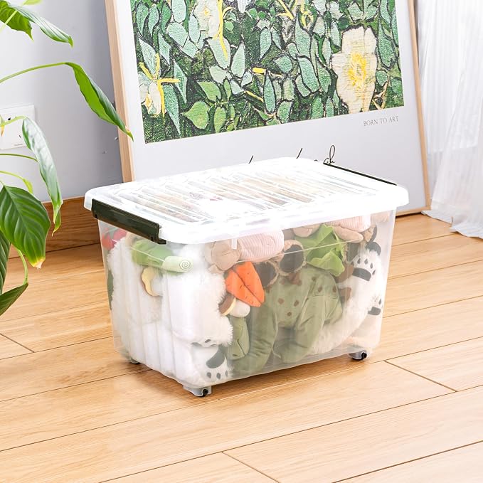 Cetomo 40Qt*3 Plastic Storage Bins, Storage Box, 3 Pack, Organizing Container - Image 8