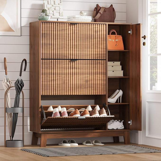 Shoe Cabinet Storage for Entryway by HUANLEGO