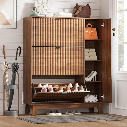 Shoe Cabinet Storage for Entryway by HUANLEGO