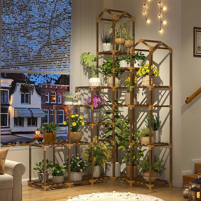 EnHomee 73.6" H Plant Stand Indoor Outdoor Tall Plant Shelf - Image 2