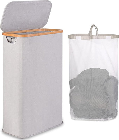 65L Slim Laundry Hamper, Narrow Laundry Basket by iEGrow