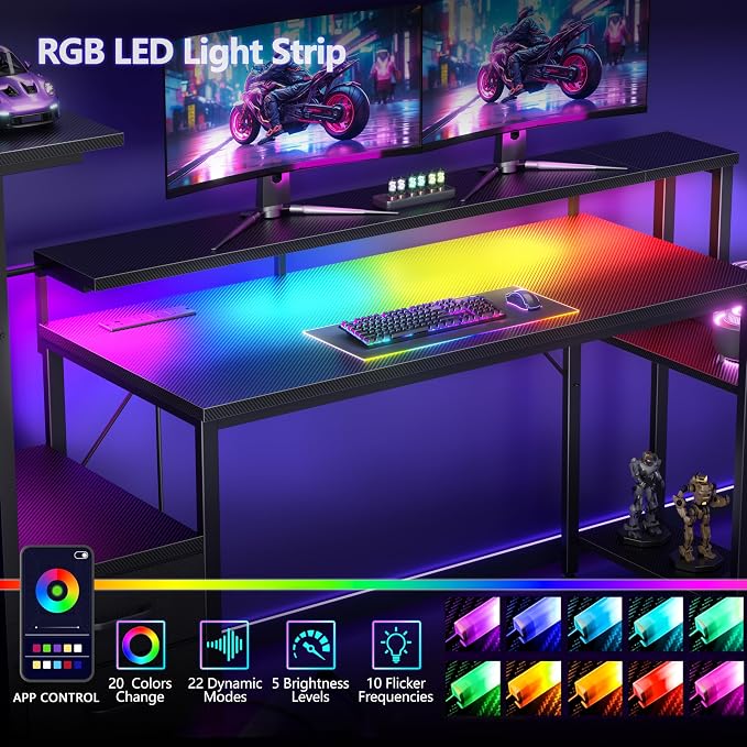 Korfile 55 Inch Gaming Desk - Image 4