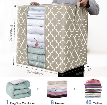 WISELIFE Storage Bags 2 Pack/100L Large Blanket Clothes Organization and - Image 3