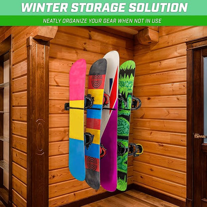GoSports Wall Mounted Ski and Snowboard Storage Rack - Image 6