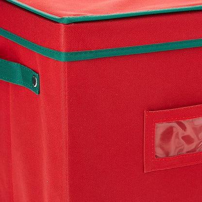 Elf Stor Christmas Box with Adjustable Dividers and Lid Ornaments Storage - Image 9