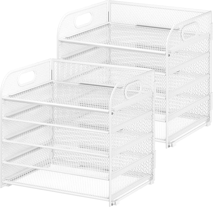 Cawukege 2 Pack 5 Tier Paper Organizer, Letter Tray - Image 9
