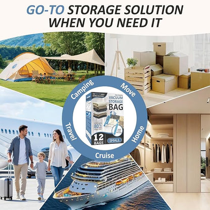 Cozy Essential Vacuum Storage Bags, 80% Compression Vacuum Seal Space Saver - Image 8