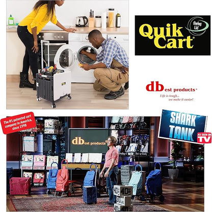 dbest products Quik Cart Swing Lid Four Swivel Wheeled Rolling Crate Teacher - Image 5
