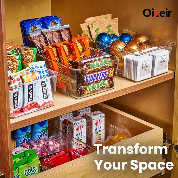 Oizeir Clear Pantry Organizer Bins 8-Pack - Image 6