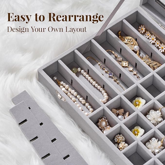 48 Grid Earring Organizer and Storage: Velvet Jewelry Tray - Image 5