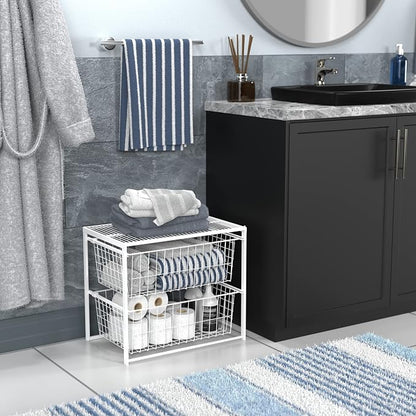 ClosetMaid Wire Basket 2 Drawer Organizer Unit - Image 7