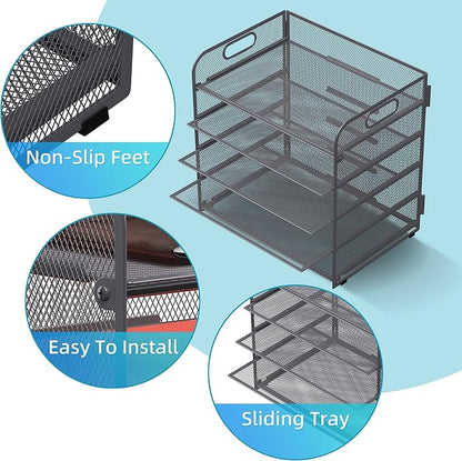 Supeasy 5 Trays Paper Organizer Letter Tray - Image 3