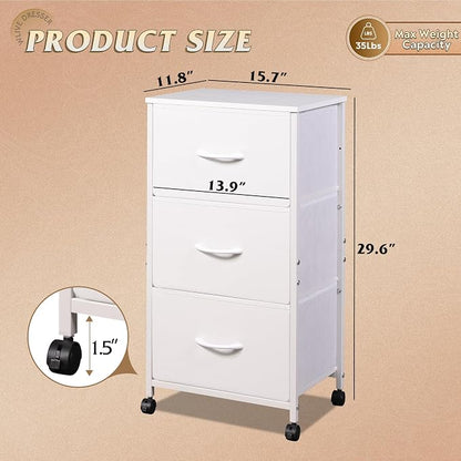 WLIVE Rolling Dresser Nightstand - Image 3