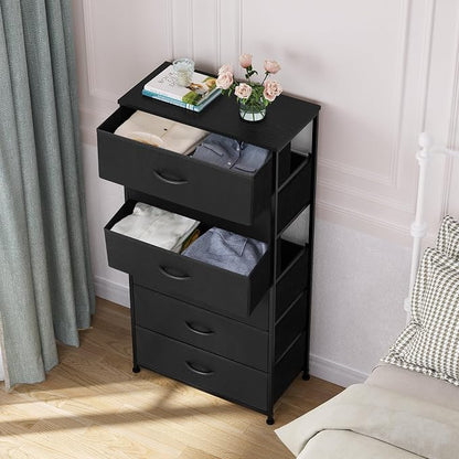 Tall 6-Drawer Wide Fabric Storage Tower Dresser - Image 4