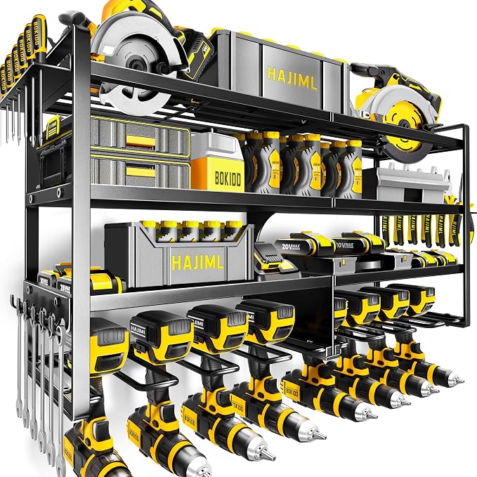 Power Tool Organizer Wall Mount, 4 Layers Heavy Duty Storage Rack by Kodreat-USDirect