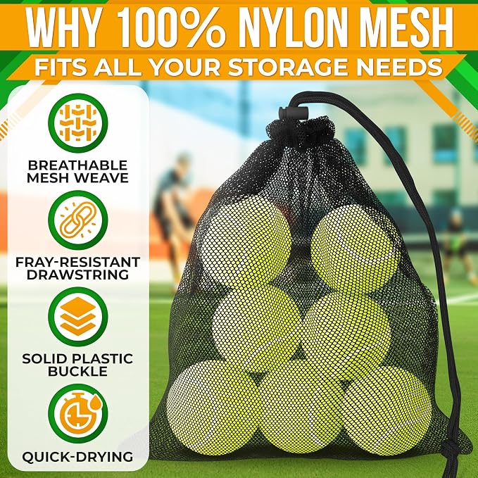 5 Pcs Small Mesh Bag Bulk, 11.8" x 7.48", Breathable Nylon | Reusable Small - Image 3
