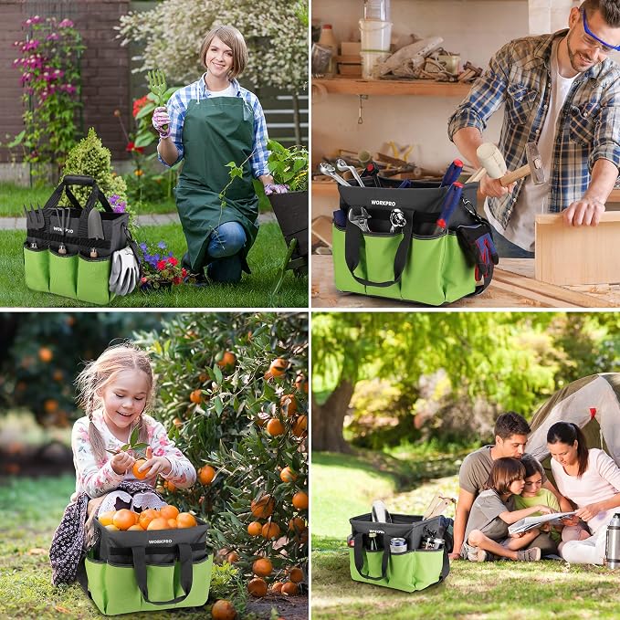 WORKPRO Garden Tool Bag Organizer, Heavy Duty Gardening Tote Bag - Image 7