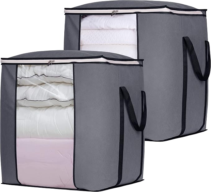 SLEEPING LAMB 120L Extra Large Blanket Storage Bags Breathable Clothes Storage by SLEEPINGLAMB