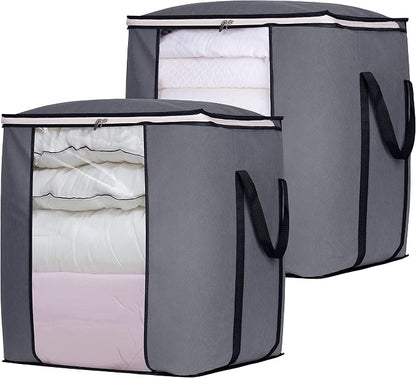 SLEEPING LAMB 120L Extra Large Blanket Storage Bags Breathable Clothes Storage by SLEEPINGLAMB