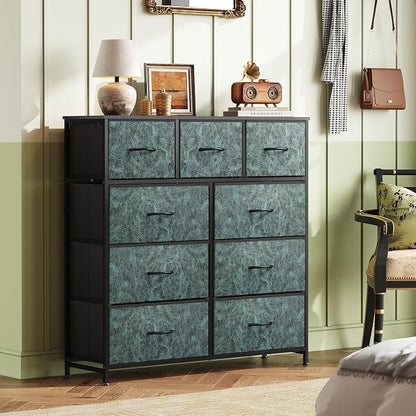 WLIVE 9 Drawer Dresser, Fabric Storage Tower - Image 2