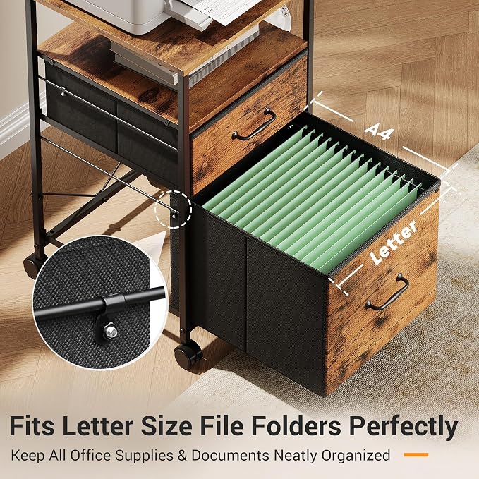 DEVAISE 2 Drawer Mobile File Cabinet - Image 4