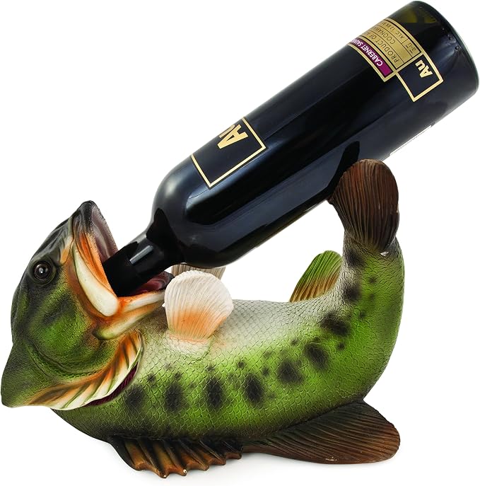True Boozy Bass Polyresin Wine Bottle Holder by True