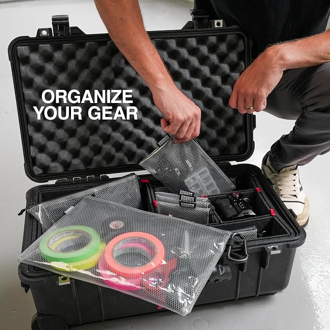 GOBAGS Air Production Multi‑Size Clear Zipper Pouch – Cable Organizer & Travel - Image 5