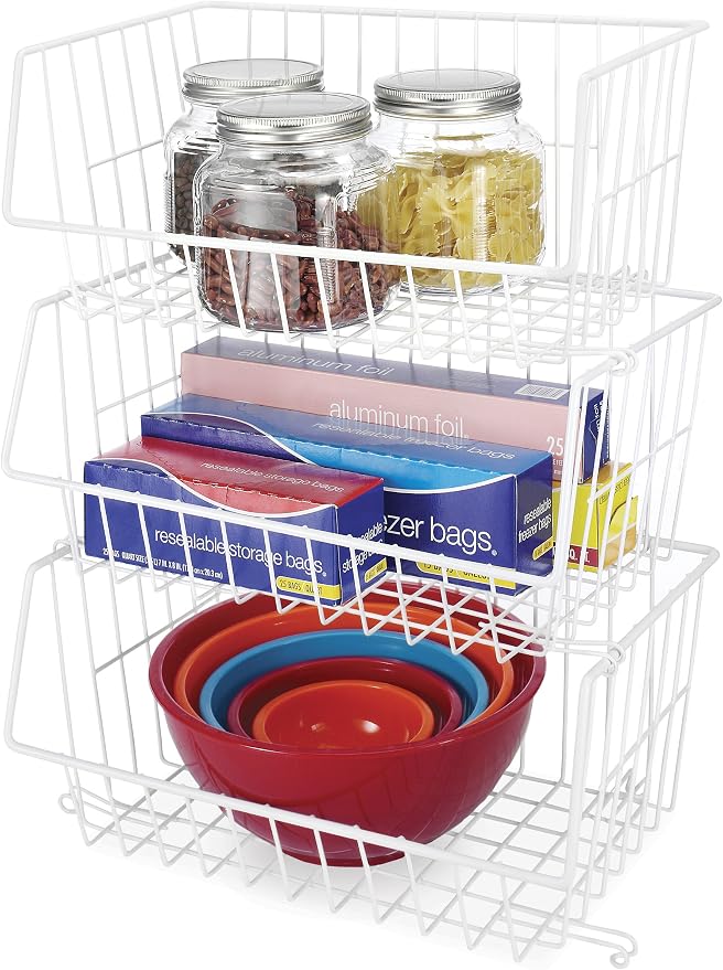 Whitmor Wire Stackable Basket - Image 5